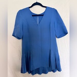 Lela Rose Silk Blue top